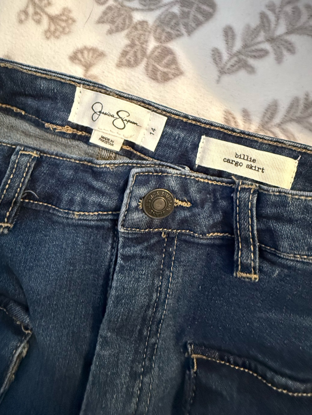Jessica Simpson Girl's Dark Blue Denim Jean Skirt Size 14